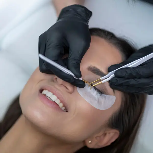 Professional eyelash extension application by a certified lash artist at Sangkent Beauty House in Damansara Uptown.